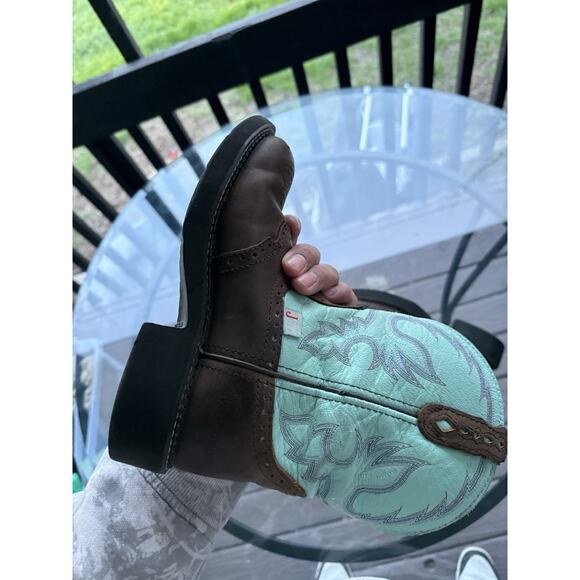 Justin Gypsy Cowboy Boots Brown Turquoise Teal L9981 Women Size 7 B - Picture 5 of 6